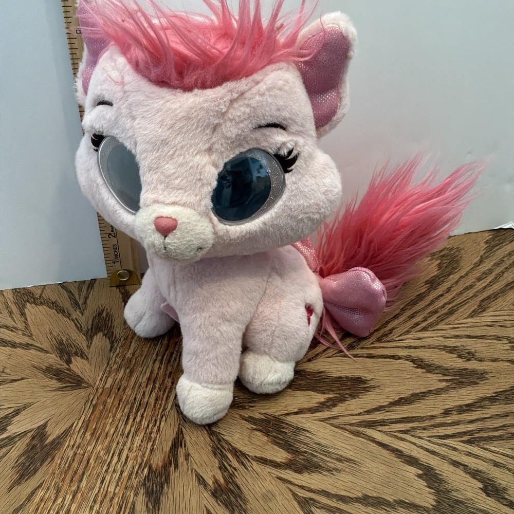 Disney Princess Palace Pets Dreamy Bright Eyes Aurora Talking Pink Kitty‎ Plush